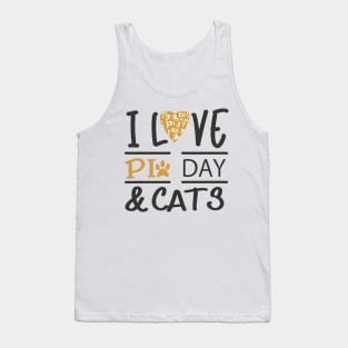 I Love Pi Day And Cats, Cats And Maths Lovers Tank Top